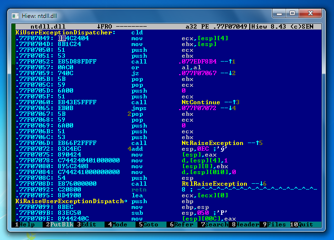 HIEW hex editor and disassembler