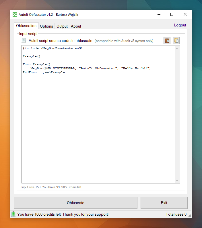 AutoIt Obfuscator Windows Client