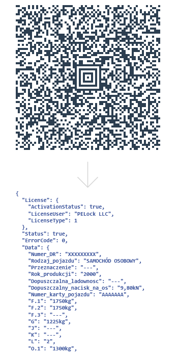 Decoding AZTEC 2D code to JSON format