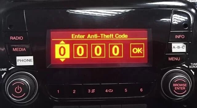Enter anti-theft code in Continental Fiat 250 &amp; 500 VP1/VP2 car radio player
