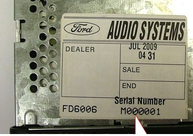 Ford Radio Code M Serial Pre Code