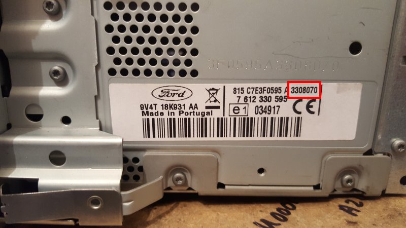 Serial number for Ford TravelPilot EX, FX, NX Navigation Code Generator and Calculator
