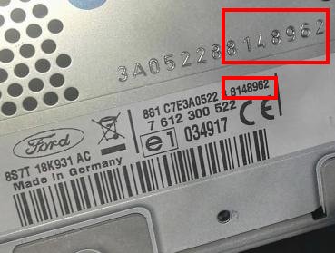 Serial number for Ford TravelPilot EX, FX, NX Navigation Code Generator and Calculator