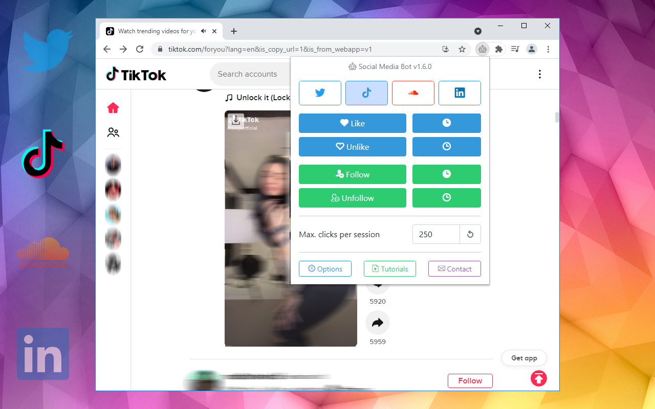Social Media Bot used on TikTok