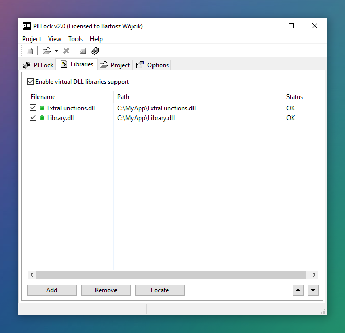 Virtual DLL binding