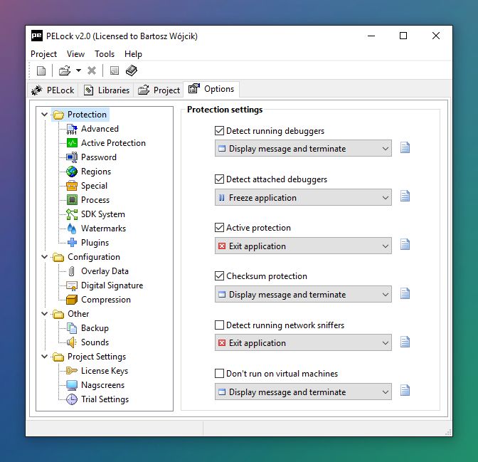 PELock screenshot PELock screenshot