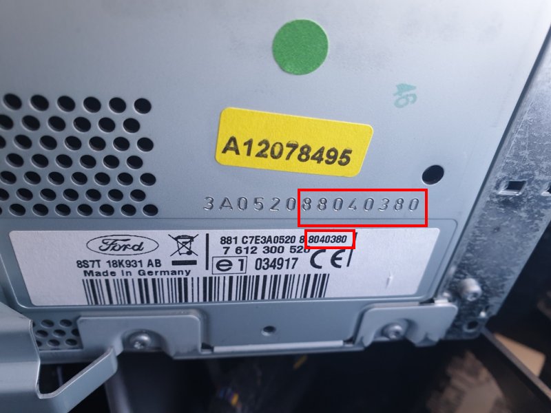 Numer seryjny nawigacji samochodowej Ford TravelPilot EX, FX, NX Generator i Kalkulator Kodu