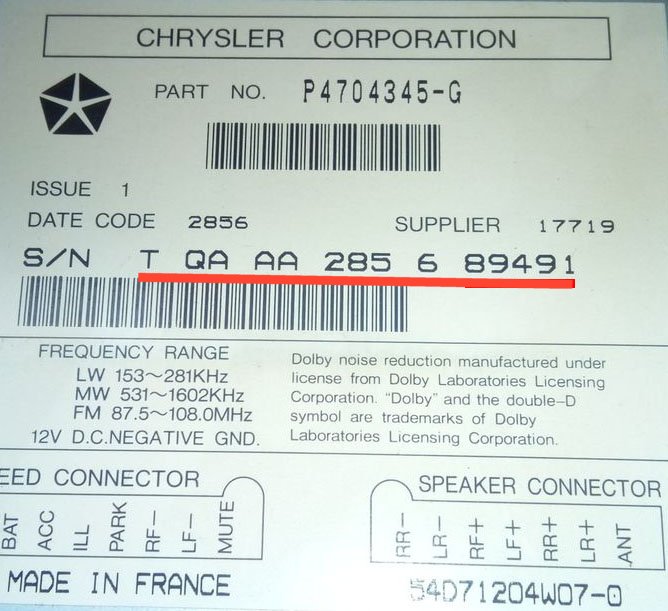 Jeep Cherokee Kod Do Odblokowania Radia Kalkulator i Generator