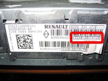 Kod pre code dla radia samochodowego Renault i Dacia