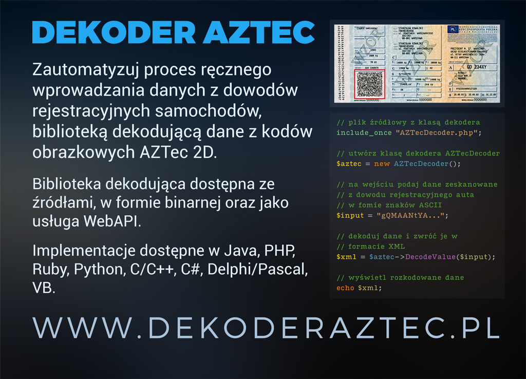 Dekoder AZTec Projekt Ciemnej Reklamy