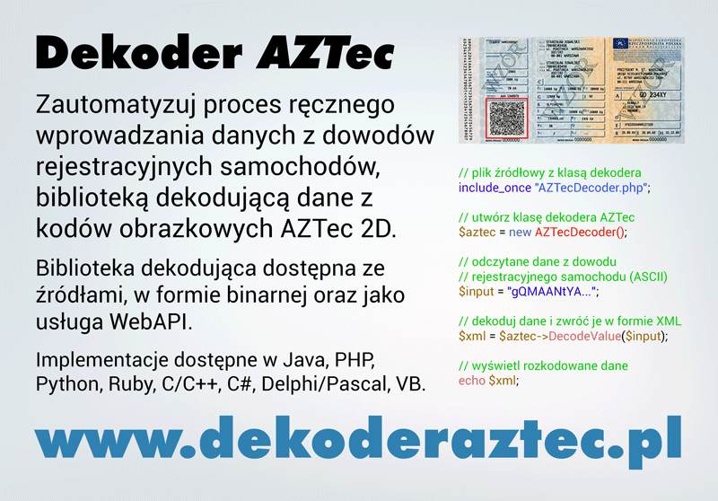 Dekoder AZTec Projekt Jasnej Reklamy