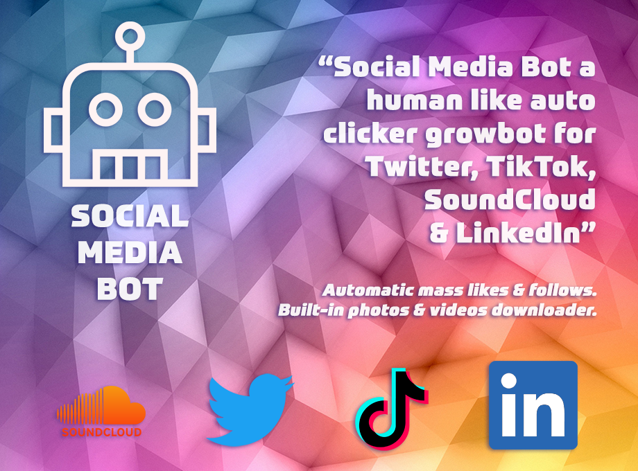 Social Media Bot Automatyczny Klikacz i Growbot Duża Promocyjna Reklama