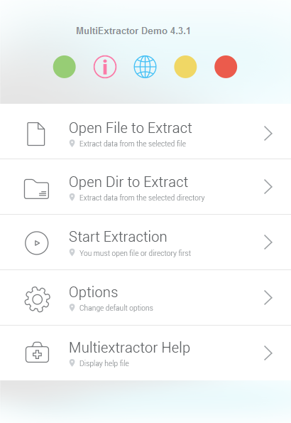 MultiExtractor iOS 8 stylizowana skórka