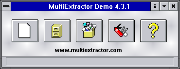 MultiExtractor Windows 3.11 stylizowana skórka